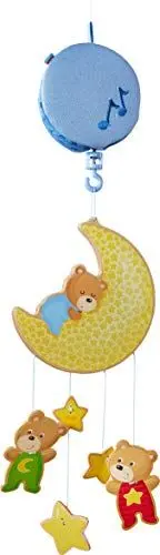 Produktbild: HABA 304313 - Mobile Bärchen, Babyspielzeug für den Wickeltisch, stimuliert die Sinne von Babys, als Geschenk zur Geburt und Taufe