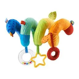 Produktbild: HABA 304688 - Mobile-Spirale Kunterbunt, für Babyschale und Babybett, mit vielen Elementen und Stoffen, geeignet von Geburt an