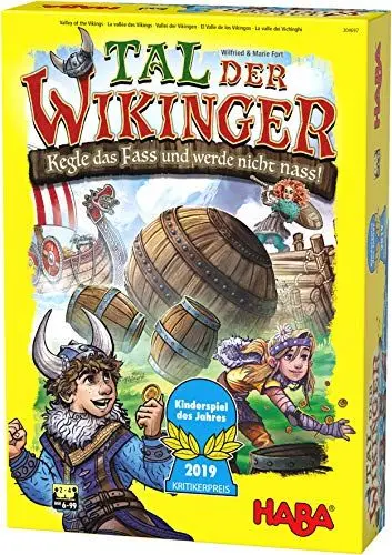 Produktbild: HABA 304697 - Tal der Wikinger, Brettspiel mit XXL-Spielplan und 3D-Wikingerschiffen, Spiel ab 6 Jahren