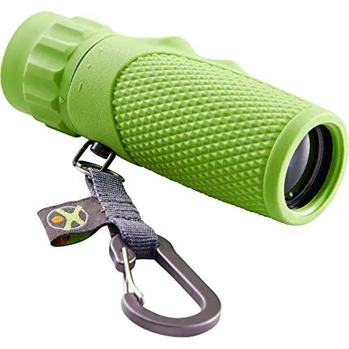 Produktbild: HABA 305377 - Terra Kids Monokular, tragbares Fernrohr für Naturbeobachtungen mit Kindern, Outdoor-Tool aus Metall für Ausflüge in die Natur
