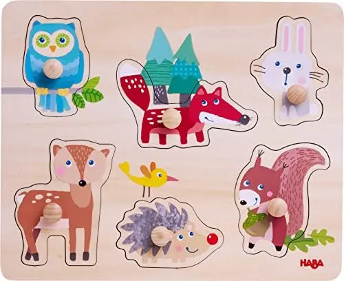 Produktbild: HABA 306542 - Greifpuzzle Waldtiere, Greifpuzzle ab 12 Monaten