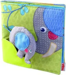 Produktbild: HABA 300146 - Stoffbuch Elefant Egon, weiches Knisterbuch mit vielen Fühl- und Spieleffekten, wunderschön gestaltetes Babyspielzeug ab 6 Monaten