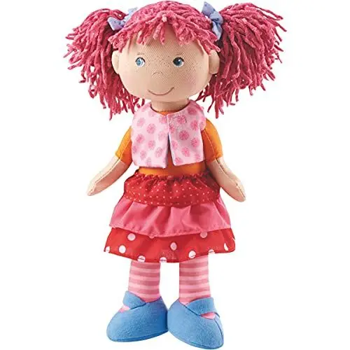Produktbild: Haba 302842 - Puppe Lilli-Lou, süße Weich- und Stoffpuppe ab 18 Monaten, mit Kleidung und Haaren, 30 cm