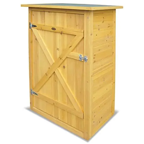 Produktbild: HABAU Gartenschrank Flachdach, 3103, 75 x 56 x 117 cm, mit 2 Regalböden