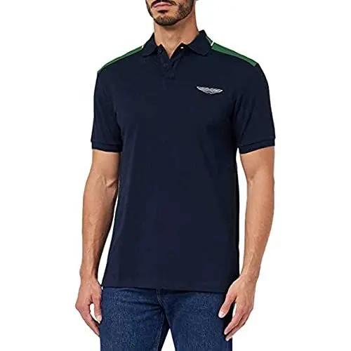 Produktbild: HACKETT LONDON Herren Am Col Block Polohemd, Blue (Navy), XS