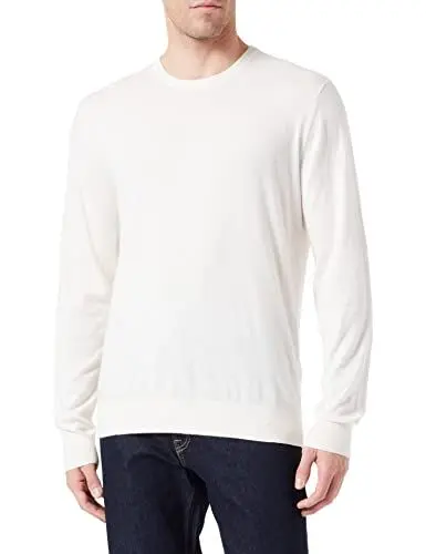 Produktbild: HACKETT LONDON Herren Cotton Cashmere Crew Pullover, Natur, L