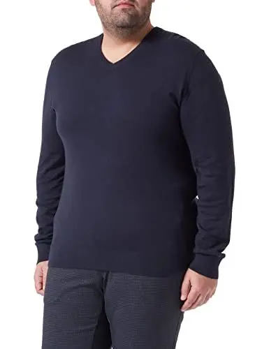 Produktbild: HACKETT LONDON Herren Cotton Cashmere V Pullover, Navy, XXL