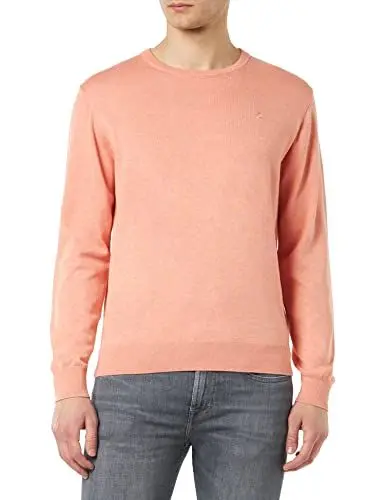 Produktbild: HACKETT LONDON Herren Cotton Silk Crew Pullover, Salmon, XXL