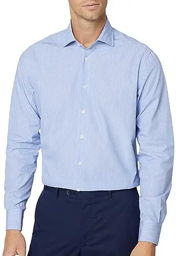 Produktbild: HACKETT LONDON Herren Filafil STR Eng Stripe Hemd, Blau (Blau/Weiß), L