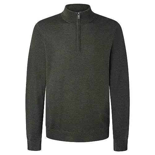 Produktbild: HACKETT LONDON Herren GMD Merino Silk Hzip Pullover, Braun (Khaki), 3XL