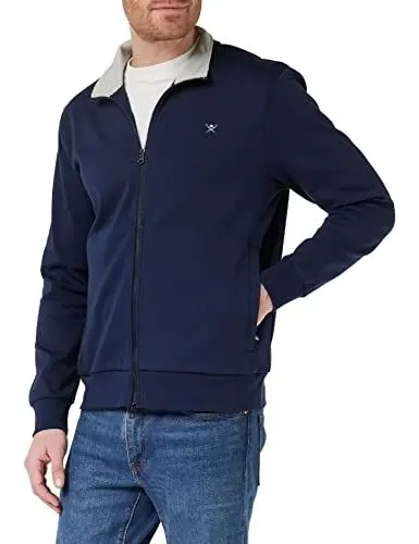 Produktbild: HACKETT LONDON Herren Refined Fz Hooded Sweatshirt, Navy Blazer, XL