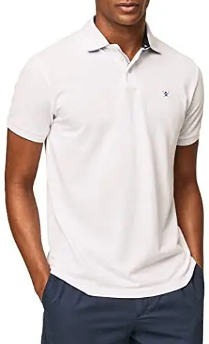Produktbild: HACKETT LONDON Herren Swim Print Trim Polo Polohemd, weiß, XXL