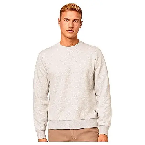 Produktbild: HACKETT LONDON Herren Tipped Crew Kapuzenpullover, Hellgrau (Light Grey Marl), XL