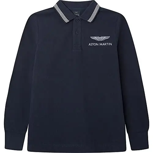 Produktbild: HACKETT LONDON Jungen Amr Tipped Ls Polo Shirt, Blue (Navy), 9 Years