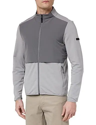 Produktbild: HACKETT LONDON Men's Hs Half Padded Fz Sweatshirt, Silver Grey, XXL