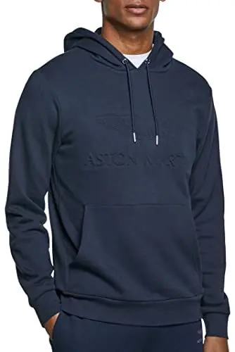 Produktbild: HACKETT LONDON Herren Amr Embossed HDY Kapuzenpullover, Navy, M
