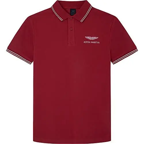 Produktbild: Hackett London Herren Amr Tipped Polo Shirt, Red (Intstellr Red), XS