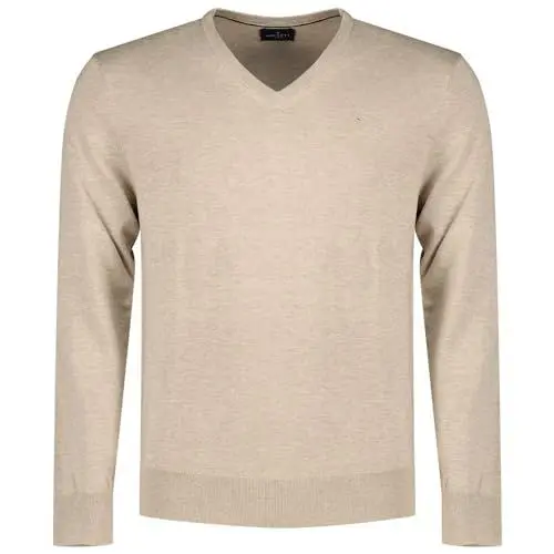 Produktbild: Hackett London Herren Cotton Silk V Neck Strickwaren, Grey (Taupe Beige), XXL
