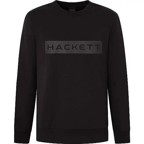 Produktbild: Hackett London Herren Essential SP Crew Sweatshirt, Black (Black), XL