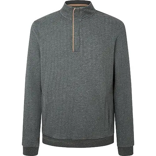 Produktbild: Hackett London Herren Fischgrätenmuster Hz Sweatshirt, Braun (Asphalt), S