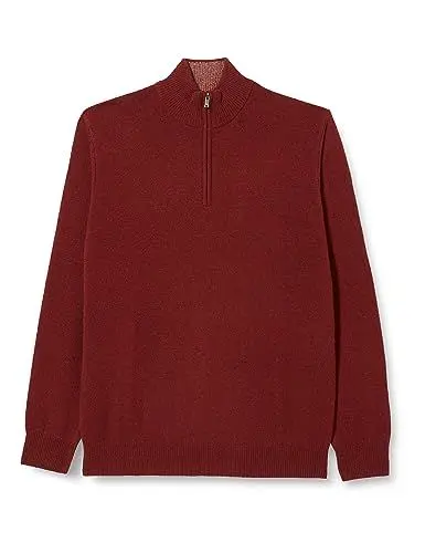Produktbild: Hackett London Herren Lammwolle Hz No Lg/Ebp Pullover, Rot (Brick), X-Large