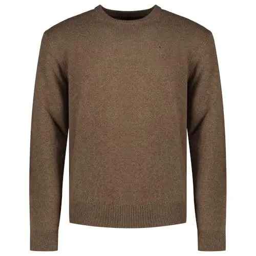 Produktbild: Hackett London Herren Lammwolle Crew Strickwaren, Braun (Malt Beige), XX-Large