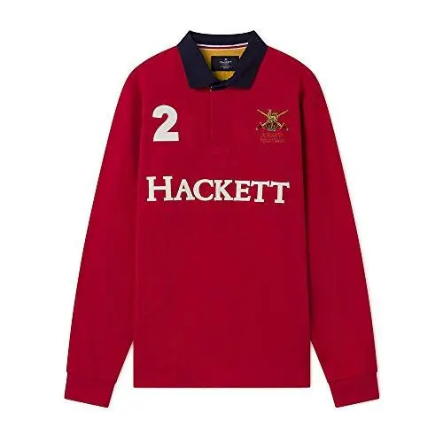 Produktbild: Hackett London Herren Poloshirt Army Rugby, Rot (Red 255), XXX-Large (Herstellergröße: 3XL)