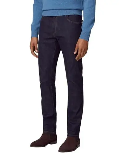 Produktbild: Hackett London Herren Rinse Wash Jeans, Denim (Denim Blue), 42W/28L