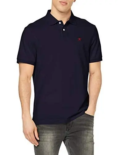 Produktbild: HACKETT LONDON Herren Slim Fit Logo Polo Shirt, Blue (Navy), L