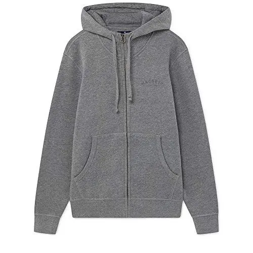 Produktbild: Hackett London Herren Sweatshirt CLASC FZ HOODY Grau (Grey Marl 933) Small (Herstellergröße: S)