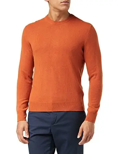 Produktbild: Hackett London Men's Merino Cash Mix Crew Pullover Sweater, Picante, M