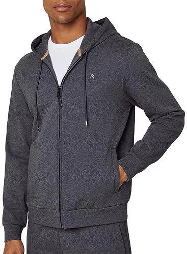 Produktbild: Hackett London Herren Fz Kapuzenpullover, Braun (Asphalt), M