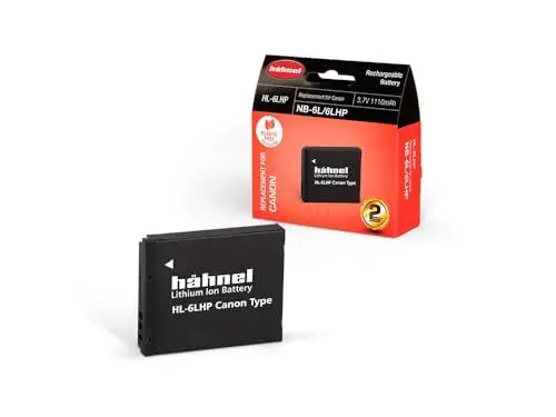 Produktbild: hähnel Li-Ion Akku für Canon Digitalkameras - Ersatzakku für Canon NB-6L schwarz