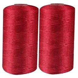 Produktbild: Häkelgarn, 2 Stück, Nylon, Handstricken, leichtes Körpergarn, Schnur, dünner EIS-Baumwollfaden, handgefertigtes Bastelgarn zum Stricken, Häkeln und Basteln