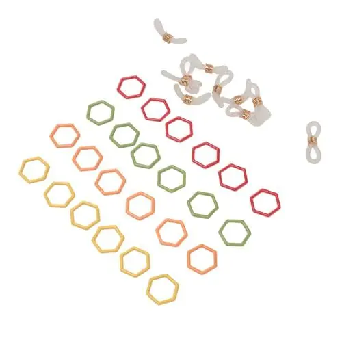 Produktbild: Häkel-Maschenmarkierer, Stricknadelstopper, Maschenmarkierer-Set, Eisen, Backen, Bemalt, Handgefertigt, Kunsthandwerk, Häkelzubehör, Häkelmarker, Nähzubehör Zum Nähen, Häkeln