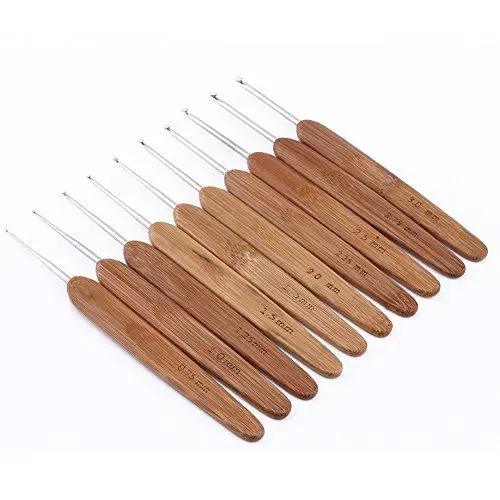 Produktbild: Häkelnadel-Set, 10-teiliges Aluminium-Stricknadel-Set, ergonomischer weicher Griff, Stricknadeln, Bastelgarn, Häkelnadeln für arthritische Hände
