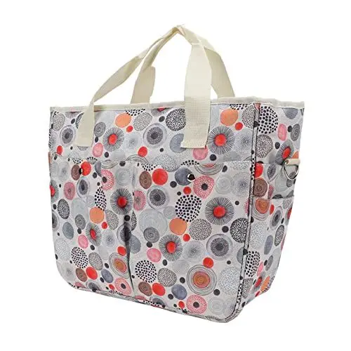 Produktbild: Häkeltasche, Stricktasche, Oxford-Stoff, Garn-Aufbewahrungstasche, Wasserdicht, Breite Anwendung, Häkeltasche, Garn-Organizer, Tragbarer Griff, Großes Fassungsvermögen, (runde