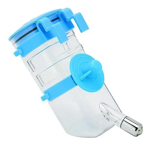 Produktbild: Hängender Wasserflaschenspender, 350 Ml, Hundewasser-Hängeflaschenspender, Verstellbar, 4 Gänge, Haustier-Wasserspender, Trinkwasser, Futterkäfig, Wasserflasche für Hunde