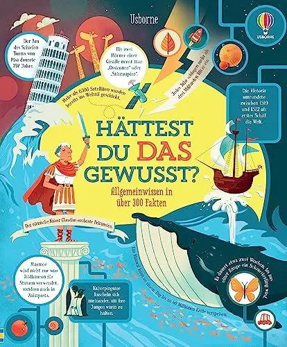 Produktbild: Hättest du DAS gewusst?: Allgemeinwissen in über 300 Fakten – breites Themensprektrum: Geschichte, Weltraum, Sport, Musik oder Tiere – ab 6 Jahren