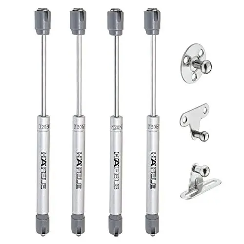Produktbild: HAFELE 120N Soft Opening Klappenbeschlag Klappenhalter Gasfeder Dämpfer für Klappen Gasdruckdämpfer Gasdruckfedern Scharniere Obenliegende Schranktür Weichschließen Schrank Türscharniere 4 Stück