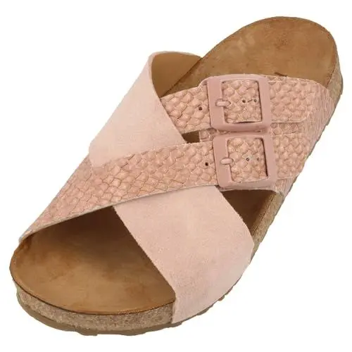 Produktbild: HAFLINGER Bio Amiga Leder Riehmen Sandale Korkfußbett Damen Rosa (Rose 1758), Gr 42