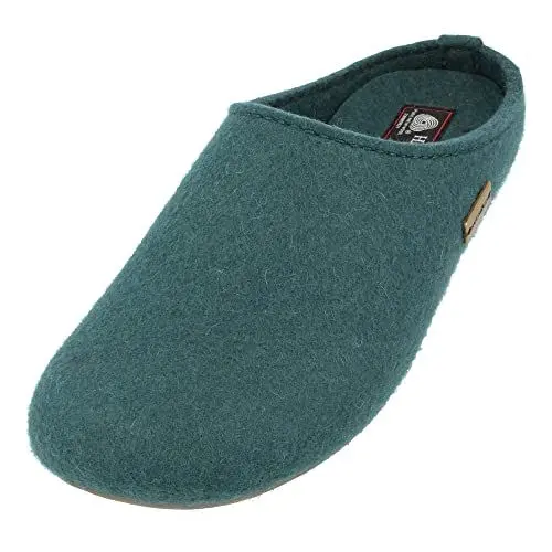 Produktbild: HAFLINGER Everest Fundus Filzpantoffeln im schlichten Design Piniengrün, Gr. 38