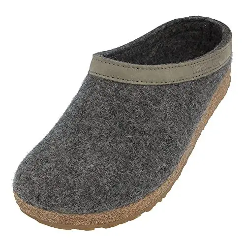 Produktbild: HAFLINGER Grizzly Torben Filzclog Hausschuh aus reinem Wollfilz Anthrazit, Gr. 42