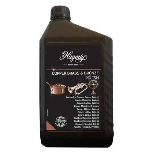 Produktbild: Hagerty COPPER, BRASS & BRONZE POLISH 2000ml I Effiziente Bronze Messing Kupfer-Politur für erneuerten Glanz I Polierpaste für Vasen Skulpturen Kupfergeschirr Dekorationsartikel Musikinstrumente usw