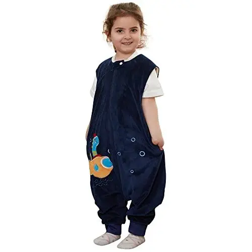 Produktbild: HAHASHOW Baby Schlafsack mit Füßen Ganzjahresschlafsack Mädchen und Junge Schlafstrampler Schlafsack mit Beinen 3-5 Jahre Drache