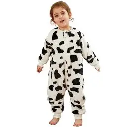 Produktbild: HAHASHOW Baby Winter Schlafsack mit Füßen Flanell Schlafsack mit langen Ärmeln Mädchen und Junge Schlafsack mit Beinen 18-24 Monat Kuh
