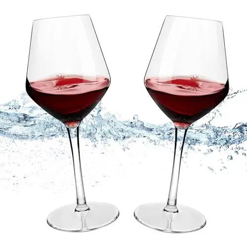 Produktbild: HAHASHOW Schwimmende Tritan Kunststoff Weingläser, 440ML Camping Weingläser, Bruchsicher für Camping und Poolparty, 2er Set
