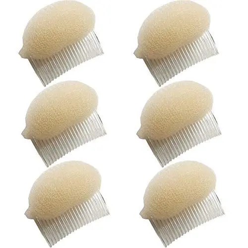 Produktbild: Haifly 6 Stück Schwamm Haar Former Kamm Haare Erhöhen Styling Zubehör Hochsteckfrisur Haarkissen Beige