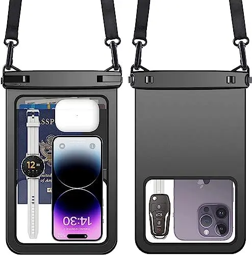 Produktbild: Groß wasserdichte Handyhülle Unterwasser Wasserfeste Handytaschen Wasserdicht Handy Hülle Handytasche Strand Wasserschutz Hülle für iPhone 15 14 13 12 11 Pro Max X XR Xs 8 Plus Dry Bag