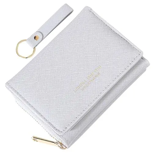 Produktbild: HAIWILL Geldbeutel Damen Klein PU Leder, Portmonee mit Münzfach und 7 Kartenfächern, Gross Kapazität Kleines Portemonnaie Viele Fächer (Saffiano Rosa)